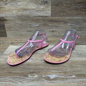 Talbots Cork Pink Thong Sandals Women's Size 9